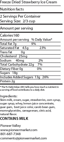 Strawberry Ice Cream, Freeze Dried